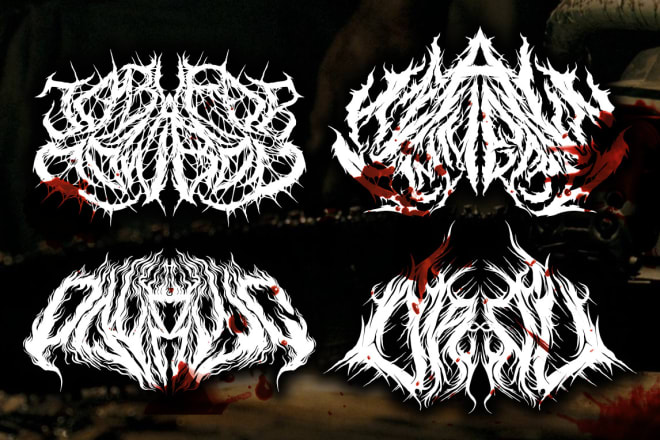 I will make a brutal death metal or black metal band logo design