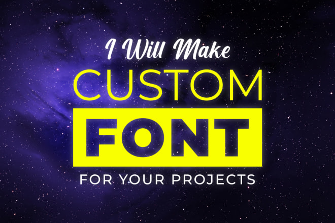 I will make a custom font for you to use it in your projects