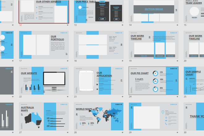 I will make a design for your minimalist powerpoint presentation or pitch deck