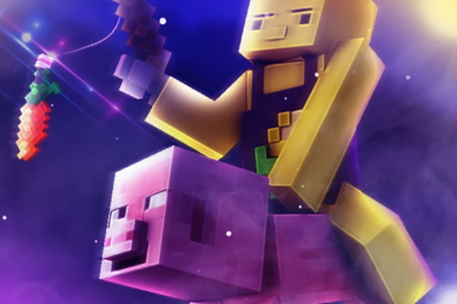 I will make a minecraft 3d render profile picture or channel art