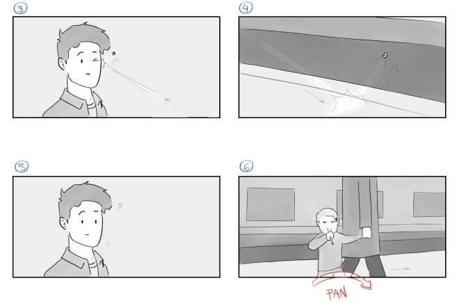 I will make a quick and concise storyboard