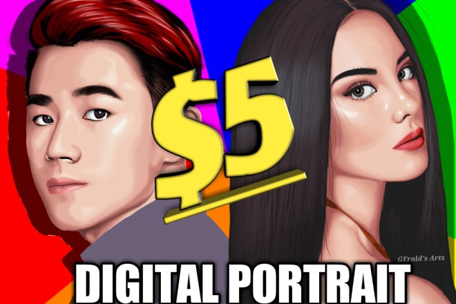 I will make an amazing cartoon portrait from your photo