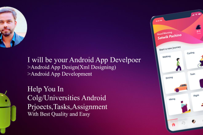 I will make app,projects in android studio using java