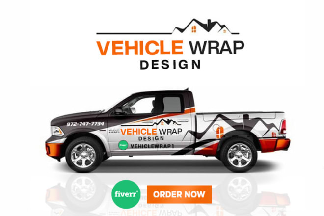 I will make creative vehicle wrap design for your car, truck, van