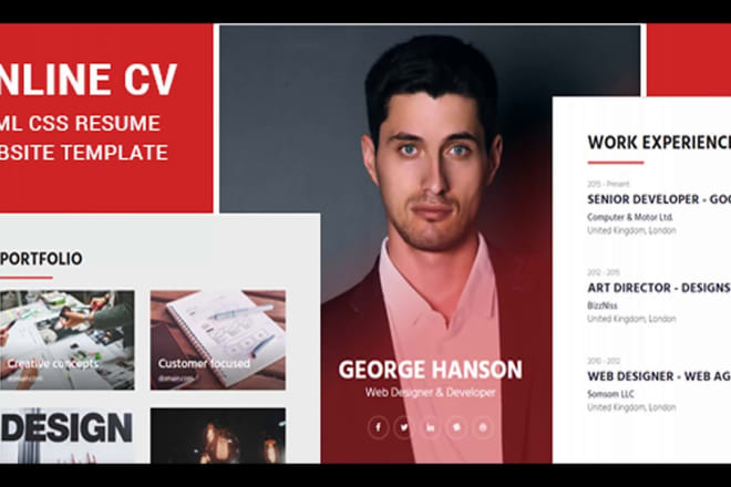 I will make CV website, resume website, personal website for you