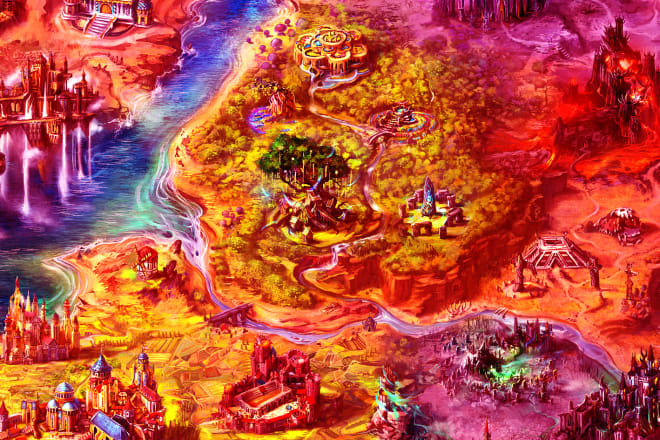 I will make fantasy map for your book or game