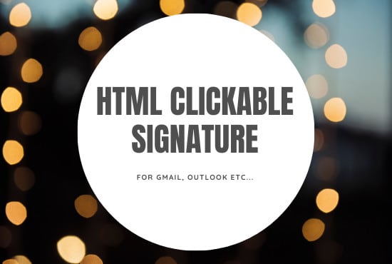 I will make HTML email signature for outlook gmail etc