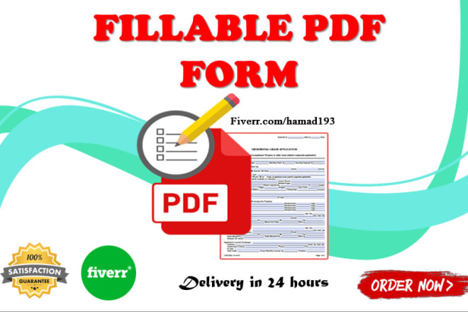 I will make PDF fillable forms for registration