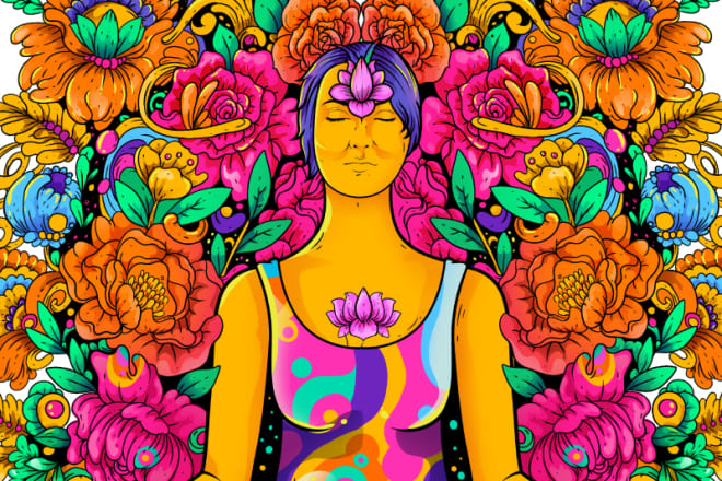 I will make psychedelic and trippy illustration for you