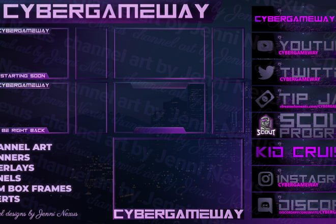 I will make striking twitch panels or channel art