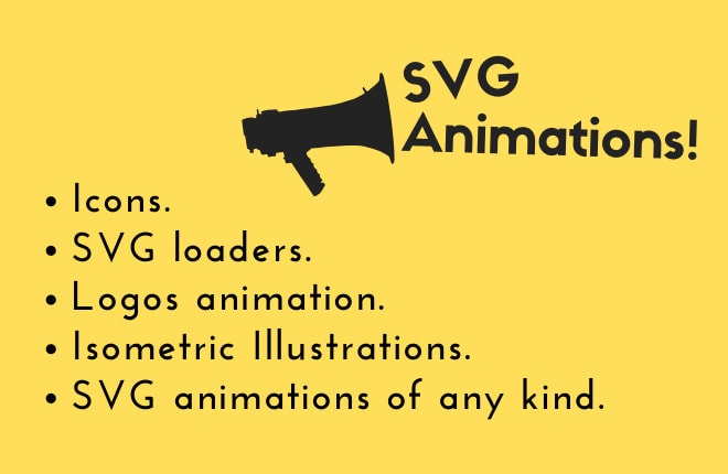 I will make svg animations for you website