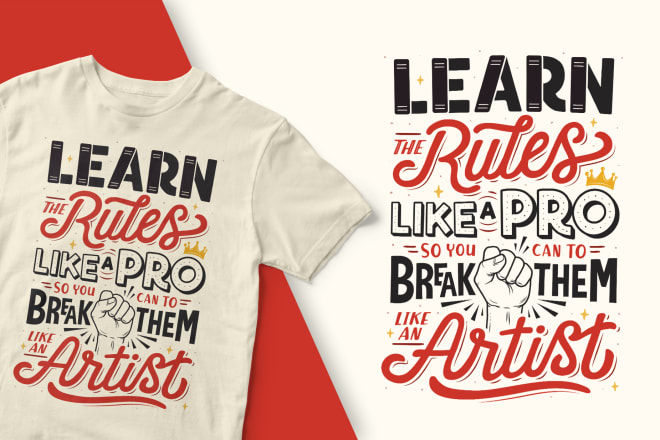 I will make typography quotes for tshirt design