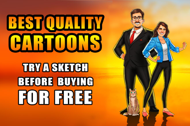 I will make unique cartoon character design and caricature