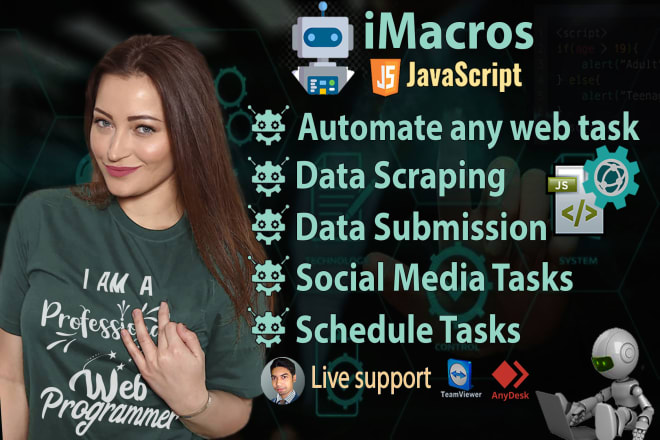 I will make web automation, web scraping bots by imacros javascript