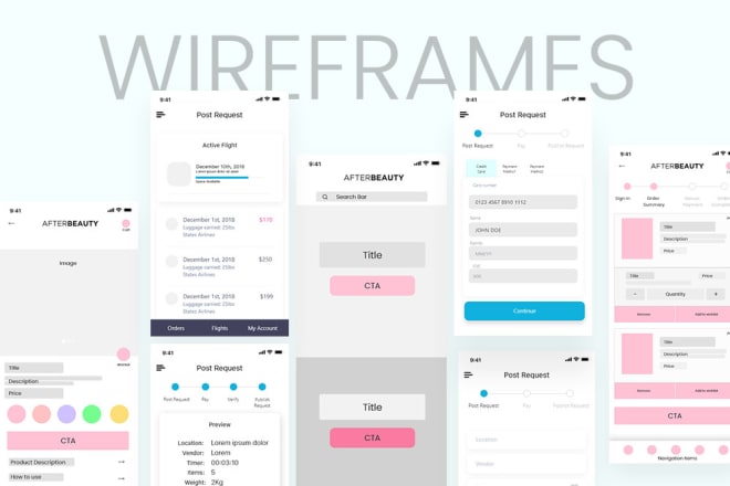 I will make wireframes for websites and mobile applications