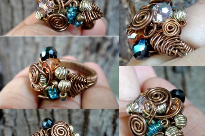 I will make you a weaved copper wire ring
