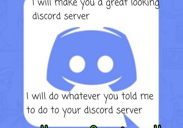 I will make your discord server or edit it