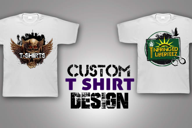 I will make your own custom t shirt design with mock up