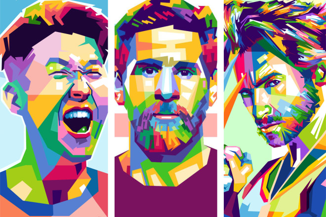 I will make your photo into awesome wpap pop art potrait