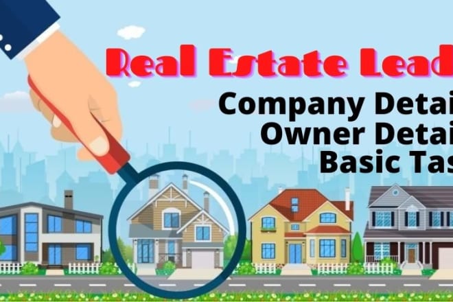 I will manually generate exclusive real estate leads