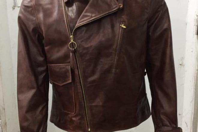 I will manufacture custom design leather jackets for your business