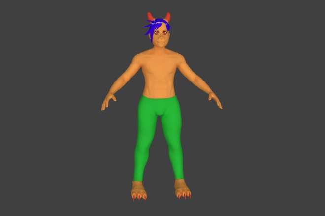 I will model 3d human game character