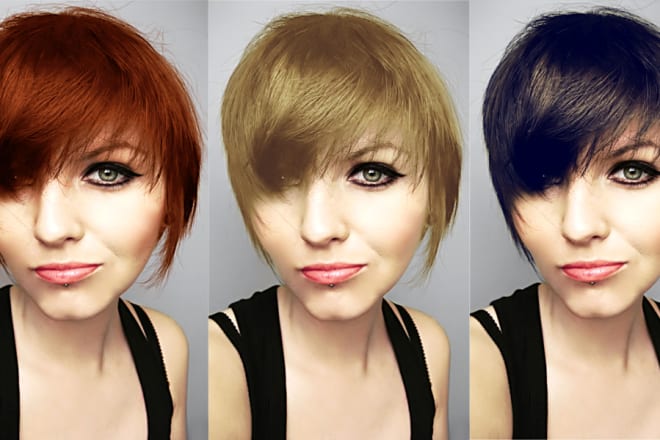 I will naturally change your hair color in photoshop