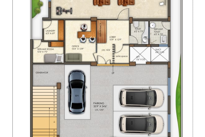 I will photoshop architectural floor plan presentations