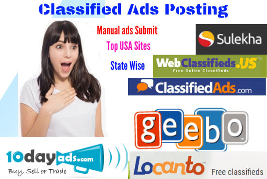 I will post ads in the most popular USA classified ads posting site