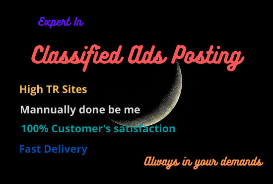 I will post your classified ad to worlds best classified sites