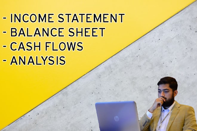 I will prepare income statement, balance sheet and cash flow