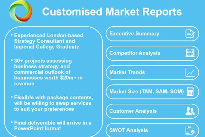 I will produce a customised market research report