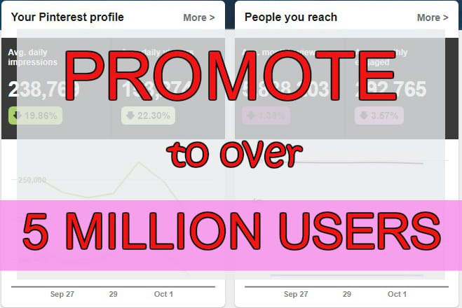 I will promote your website or product to 3 million pinterest users