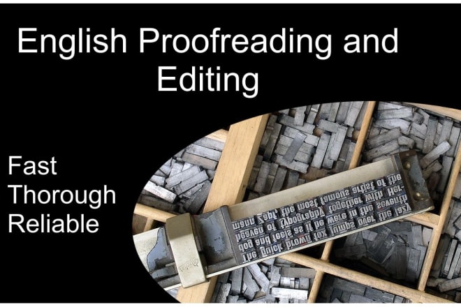 I will proofread and edit any english text