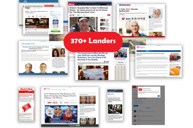 I will provide 370 advertorial landing pages for native ads