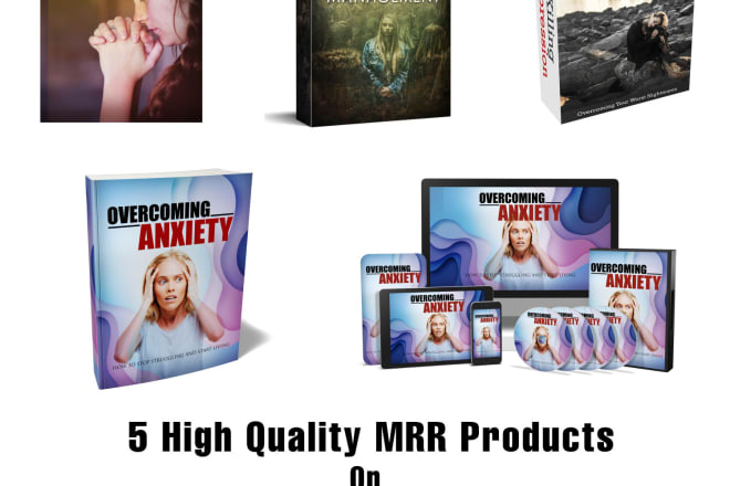 I will provide 5 quality MRR products related to stress anxiety and depression