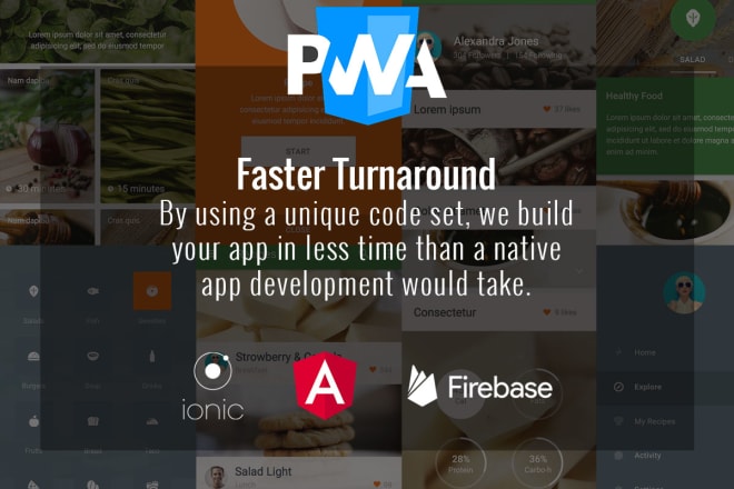 I will provide a pwa app with ionic 4, angular and firebase