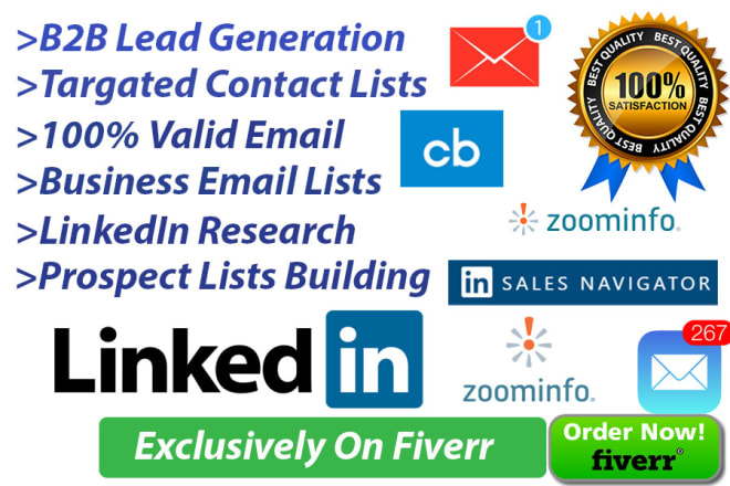 I will provide b2b contact list using zoominfo and linkedin