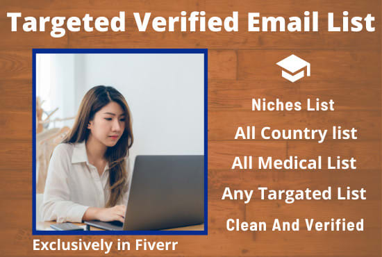I will provide bulk targeted niches clean verified email list for email marketing