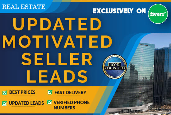 I will provide motivated seller real estate leads with skip tracing