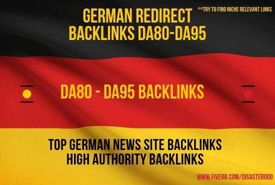 I will provide niche related 301 redirect backlink from german sites da90
