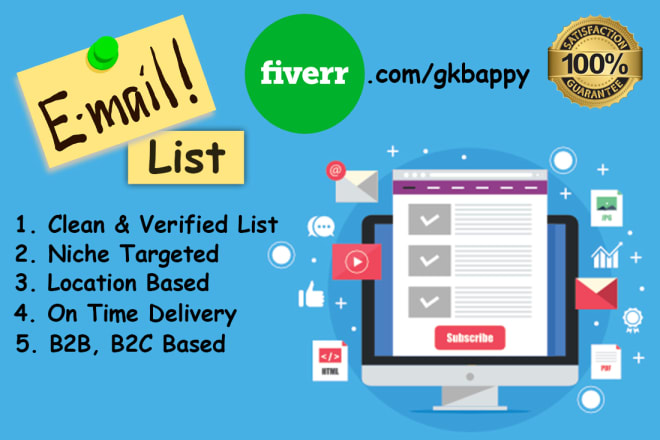 I will provide niche targeted verified email list