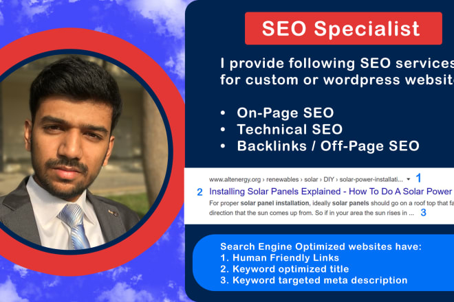 I will provide on page and technical seo services for wordpress