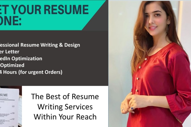 I will provide professional resume writing and cover letter writing