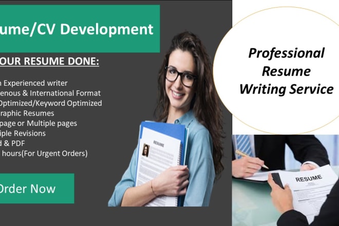 I will provide professional resume writing service