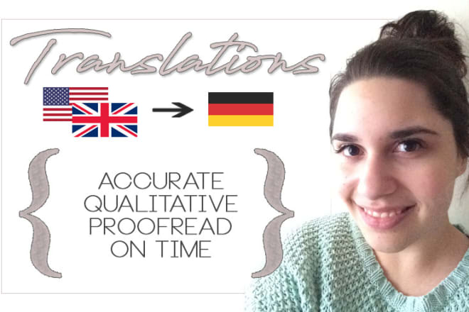 I will provide quality english to german translations