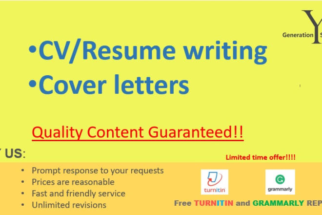 I will provide resume and cover letter writing services and linkedin updates