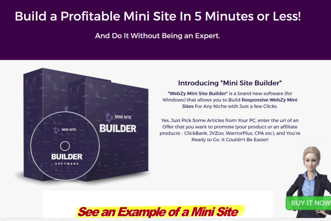 I will provide tool to build a profitable mini site in 5 minutes or less