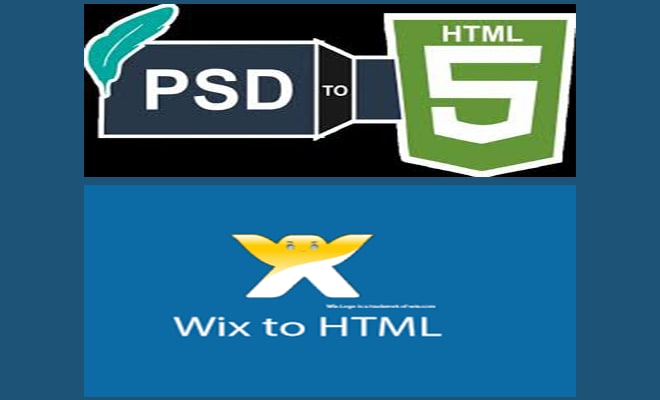 I will psd or wix to html responsive website