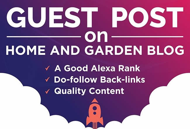 I will publish a guest post on my home and garden blog